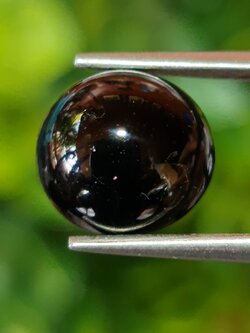 พลอย แบล็ค แซฟไฟร์ (Black Sapphire) 3.785 กะรัต Cts. พลอยแท้ อัญมณีมงคลประจําวันเกิด เครื่องประดับพลอย