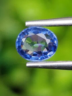 พลอย ไพลิน blue sapphire 0.93 กะรัต (Cts.) พลอยแท้ อัญมณีมงคลประจําวันเกิด เครื่องประดับพลอย