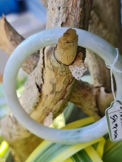 JT6711203 หยก พม่า แท้ Jade กำไลหยก 54.7 มม. (Jadeite bracelet) พม่า (Myanmar)