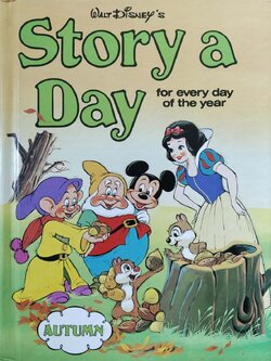 หนังสือภาพการ์ตูนดิสนีย์น่ารัก ปกแข็ง ฉบับภาษาอังกฤษ เล่าเรื่องราวของทุกวันในฤดูใบไม้ร่วง ผ่านตัวการ์ตูนจากดิสนีย์ Story a Day for every day of the year , Autumn