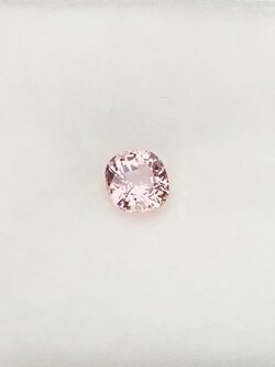 พลอย พัดพารัดชา Padparadscha Sapphire 0.87 กะรัต (Cts.) ดิบ (Unheated) พร้อมใบเซอร์ พลอยแท้ อัญมณีมงคลประจําวันเกิด เครื่องประดับพลอย