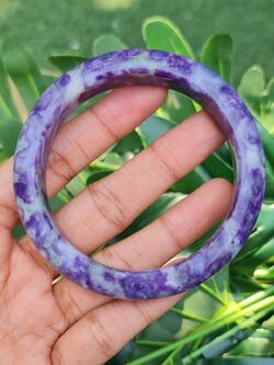 กำไล ชารอยต์ (Charoite) Size 61 พลอยแท้ อัญมณีมงคลประจําวันเกิด เครื่องประดับพลอย