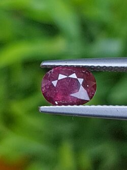 พลอย ทับทิม สยาม Siam Ruby sapphire 1.18 กะรัต (Cts.) พลอยแท้ อัญมณีมงคลประจําวันเกิด เครื่องประดับพลอย