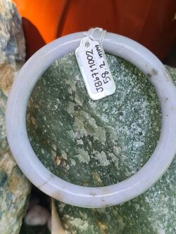 JB6711002 หยก พม่า แท้ Jade กำไลหยก 58.2 มม. (Jadeite bracelet) พม่า (Myanmar)