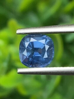 พลอย ไพลิน blue sapphire 1.24 กะรัต (Cts.) พลอยแท้ อัญมณีมงคลประจําวันเกิด เครื่องประดับพลอย