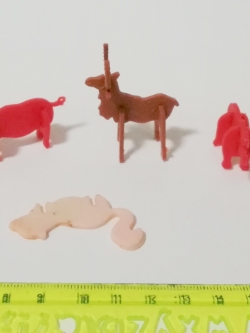 ของสะสมเก่า เซ็ทตุ๊กตาสัตว์ประกอบ วัสดุ:พลาสติก ตามภาพ