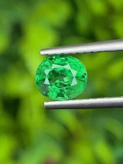 พลอย ซาโวไรท์ Tsavorite Garnet 1.25 กะรัต (Cts.) ดิบ Unheated พลอยแท้ อัญมณีมงคลประจําวันเกิด เครื่องประดับพลอย