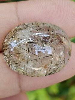 ไหมดำ ควอตซ์ แก้วขนเหล็ก Black Rutilated Quartz 30.87 กะรัต Cts. พลอยแท้ อัญมณีมงคลประจําวันเกิด เครื่องประดับพลอย