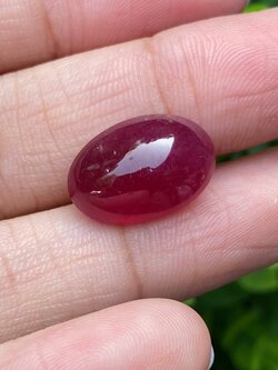 พลอย ทับทิม (Ruby Sapphire) 11.10 กะรัต (Cts.) พลอยแท้ อัญมณีมงคลประจําวันเกิด เครื่องประดับพลอย