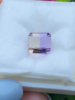 พลอย อเมทริน Natural Ametrine 4.32 กะรัต (Cts.) พลอยแท้ อัญมณีมงคลประจําวันเกิด เครื่องประดับพลอย