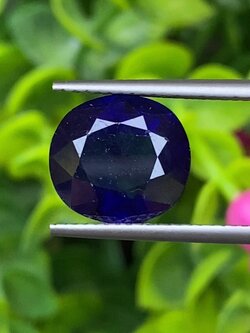 ไพลิน (Blue Sapphire) 5.44 กะรัต (Cts.) พลอยแท้ อัญมณีมงคลประจําวันเกิด เครื่องประดับพลอย