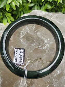 JB6804065 หยก พม่า แท้ Jade กำไลหยก 62.3 มม. (Jadeite bracelet) พม่า (Myanmar)