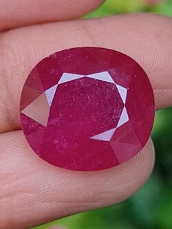 พลอย ทับทิม (Ruby Sapphire) 16.6 กะรัต (Cts.) พลอยแท้ อัญมณีมงคลประจําวันเกิด เครื่องประดับพลอย