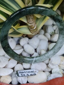 JB6711039 หยก พม่า แท้ Jade กำไลหยก 54.4 มม. (Jadeite bracelet) พม่า (Myanmar)