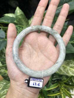หยก พม่า แท้ Jade กำไลหยก 63.4 มม (Jade bracelet) พม่า (Myanmar)