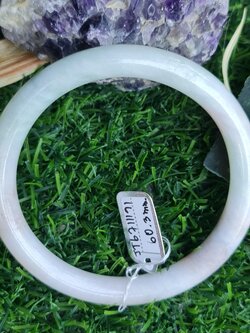 JB6711191 หยก พม่า แท้ Jade กำไลหยก 60.3 มม. (Jadeite bracelet) พม่า (Myanmar)