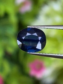 พลอย ไพลิน blue sapphire 1.12 กะรัต (Cts.) พลอยแท้ อัญมณีมงคลประจําวันเกิด เครื่องประดับพลอย