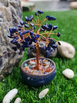 008 ต้นไม้หินลาพิส ลาซูลี ต้นไม้มงคล หินมงคลจากธรรมชาติ ต้นไม้อัญมณีแท้ เสริมดวง มีพร้อมส่ง