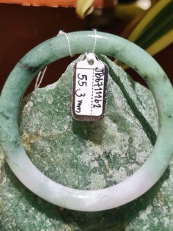 JB6711162 หยก พม่า แท้ Jade กำไลหยก 55.3 มม. (Jadeite bracelet) พม่า (Myanmar)