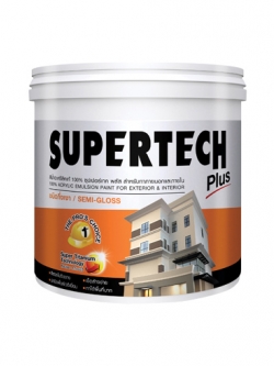 ซุปเปอร์เทค พลัส สีน้ำอะคริลิกชนิดกึ่งเงา สําหรับภายนอกและภายใน
