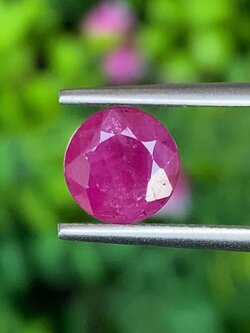 พลอย ทับทิม พม่า (Burmese Ruby Sapphire) 2.20 กะรัต พร้อมใบเซอร์ พลอยแท้ อัญมณีมงคลประจําวันเกิด เครื่องประดับพลอย