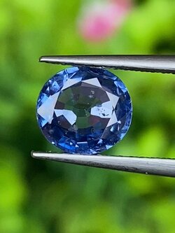 พลอย ไพลิน blue sapphire 1.56 กะรัต (Cts.) พลอยแท้ อัญมณีมงคลประจําวันเกิด เครื่องประดับพลอย