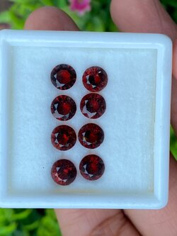 พลอย ซิทริน Citrine 5.82 กะรัต(Cts.) 8 เม็ด Pcs. พลอยแท้ อัญมณีมงคลประจําวันเกิด เครื่องประดับพลอย