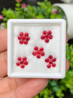 พลอย ทับทิม ซองเจีย Songea Ruby sapphire 30 เม็ด 3.92 กะรัต (Cts.) พลอยแท้ อัญมณีมงคลประจําวันเกิด เครื่องประดับพลอย