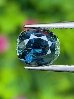 พลอย ไพลิน Blue Sapphire 2.58 กะรัต (Cts.) พลอยแท้ อัญมณีมงคลประจําวันเกิด เครื่องประดับพลอย