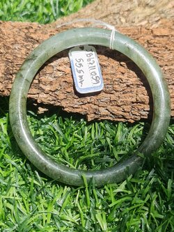 JB6711059 หยก พม่า แท้ Jade กำไลหยก 55.5 มม. (Jadeite bracelet) พม่า (Myanmar)