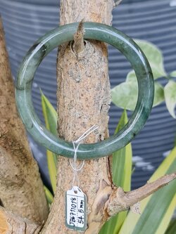 JB6711018 หยก พม่า แท้ Jade กำไลหยก 54.5 มม. (Jadeite bracelet) พม่า (Myanmar)