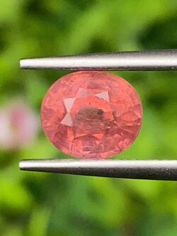 พลอย ออเรนจ์ แซฟไฟร์ Orange Sapphire 2.33 กะรัต (Cts.) พร้อมใบเซอร์ พลอยแท้ อัญมณีมงคลประจําวันเกิด เครื่องประดับพลอย