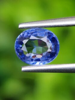 พลอย ไพลิน blue sapphire 0.92 กะรัต (Cts.) พลอยแท้ อัญมณีมงคลประจําวันเกิด เครื่องประดับพลอย