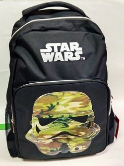 กระเป๋าเป้ ลายสตาร์ วอร์ ทรูปเปอร์ ลายพราง StarWars StormTrooper ลายพราง ขนาดประมาณ 16"*12" , ของแท้,ใหม่,มีป้ายสตาร์ วอร์