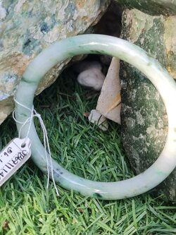 JB6711149 หยก พม่า แท้ Jade กำไลหยก 56.6 มม. (Jadeite bracelet) พม่า (Myanmar)