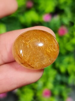 ไหมทอง ควอตซ์ Golden Rutilated Quartz 37.41 กะรัต Cts.พลอยแท้ อัญมณีมงคลประจําวันเกิด เครื่องประดับพลอย