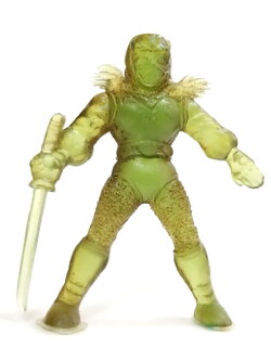 ตุ๊กตุ่นแอ๊นท์ นินจา จิไรยะ ขนาด 2 นิ้ว ตามรูป ตัวยางใส สีเขียว