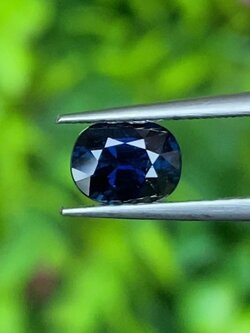 พลอย ไพลิน blue sapphire 0.93 กะรัต (Cts.) ดิบ Unheated พลอยแท้ อัญมณีมงคลประจําวันเกิด เครื่องประดับพลอย