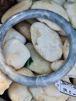 JB6711144 หยก พม่า แท้ Jade กำไลหยก 59.0 มม. (Jadeite bracelet) พม่า (Myanmar)