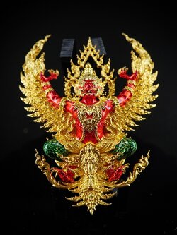 พญาครุฑ พญาเวนไตย รหัส 14 เนื้อทองลำอู่ชุบทองลงยา