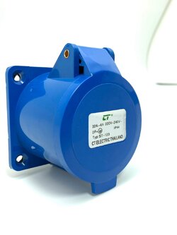 ปลั๊กตัวผู้ ฝังกันน้ำ 2P+E 32A 230-250V