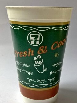 แก้วน้ำพลาสติก แก้วเครื่องดื่มเย็น Fresh and Cool งานเก่า ของสะสมจาก 7-11 ของเก่า โปรดตรวจสอบทุกภาพ