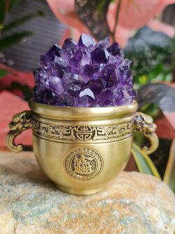 ก้อน ผลึก อเมทิส Amethyst พลอยแท้ อัญมณีมงคลประจําวันเกิด เครื่องประดับพลอย