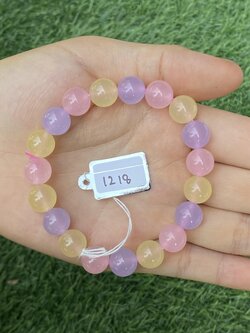 1218 กำไล คาซิโดนี (Chalcedony Beads Bracelet)