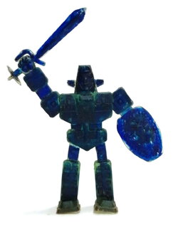 ตุ๊กตุ่นยางขนาด2.5นิ้ว หุ่นโกกุลโรโบ จากขบวนการโกกุลไฟว์ สีน้ำเงินเข้ม ขนาดตามรูป งานเก่าเก็บ