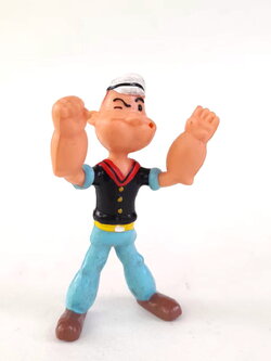 ฟิกเกอร์ ยางดัด ป๊อบอาย ขนาดตามรูป งานเก่าเก็บ มีตราปั๊ม ของมีตามภาพ มือสองสภาพดีมีรอยบ้าง ค่อนข้างหายากมาก ไม่พบบ่อย