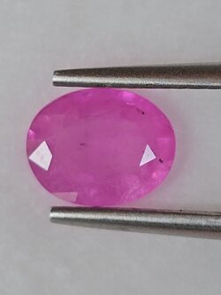 พลอย ชมพู พิ้ง แซฟไฟร์ Pink Sapphire 1.24 กะรัต (Cts.) พลอยแท้ อัญมณีมงคลประจําวันเกิด เครื่องประดับพลอย