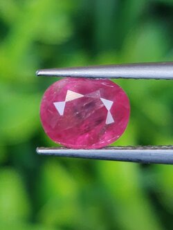 พลอย ทับทิม Ruby sapphire 1.59 Cts. พร้อมใบเซอร์ พลอยแท้ อัญมณีมงคลประจําวันเกิด เครื่องประดับพลอย