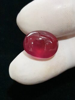 พลอย ทับทิม Ruby sapphire 17.25 กะรัต (Cts.) พลอยแท้ อัญมณีมงคลประจําวันเกิด เครื่องประดับพลอย