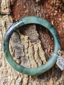 JB6804135 หยก พม่า แท้ Jade กำไลหยก 58.1 มม. (Jadeite bracelet) พม่า (Myanmar)